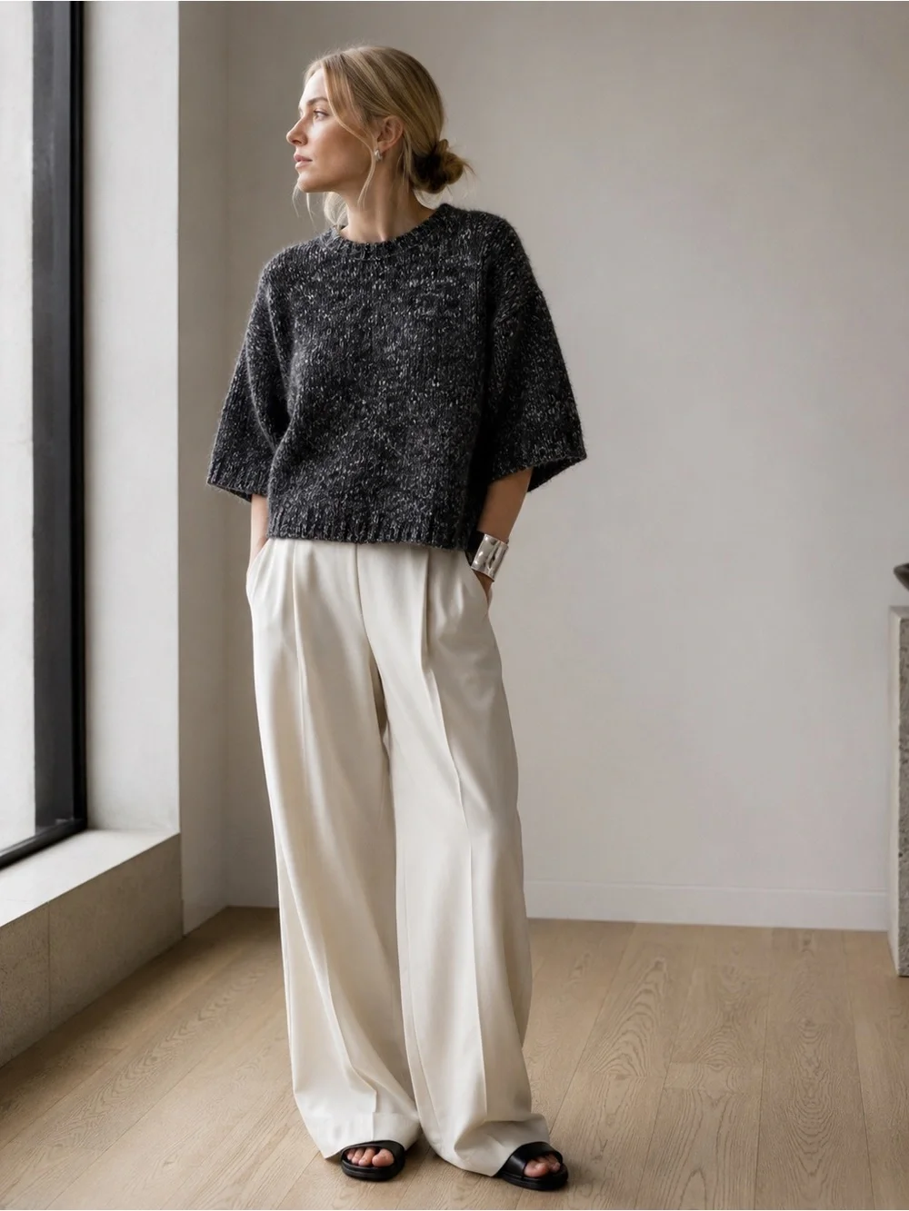 Malene Birger Idama Marled Wool Blend Sweater - Picture 7 of 7